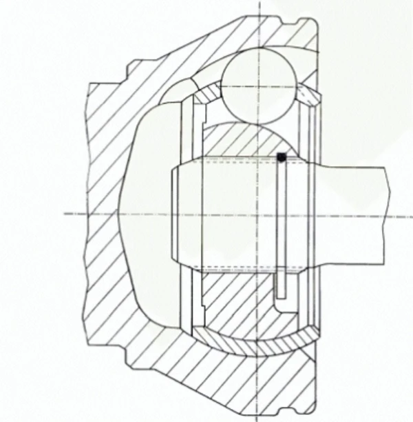 24570 GKN-Spidan junta homocinética interna dianteira esquerda