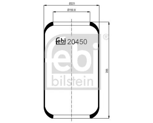 Coxim pneumático (suspensão de lâminas pneumática) do eixo 104C MAZ