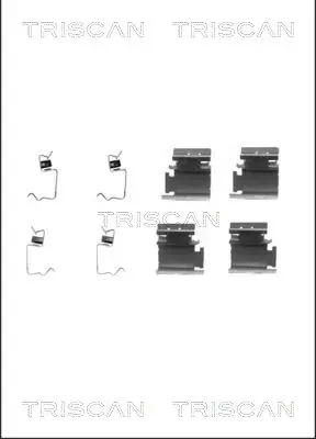 Kit de molas de fixação de sapatas de disco dianteiras Fiat Stilo 192