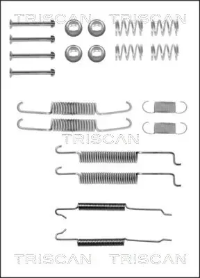 Kit de montagem das sapatas traseiras de tambor Audi 80 B3