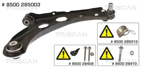 Braço oscilante inferior direito de suspensão dianteira 9850673680 Peugeot/Citroen