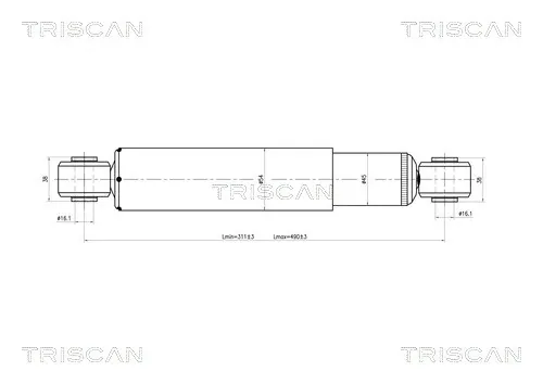 Amortecedor traseiro 1351062080 Peugeot/Citroen