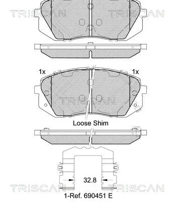 Sapatas do freio dianteiras de disco KIA Sportage IV SUV (QL) (2015 - 2025) preço, a partir de
