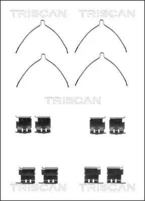 Kit de molas de fixação de sapatas de disco dianteiras Toyota Avensis I