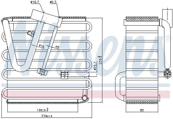 Vaporizador de aparelho de ar condicionado 92022 Nissens