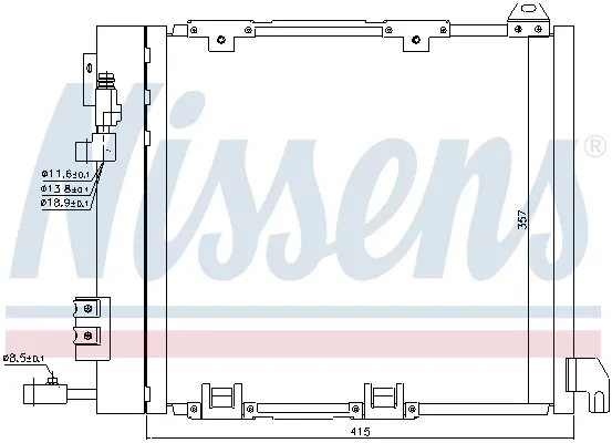 Radiador de aparelho de ar condicionado Opel Zafira F75