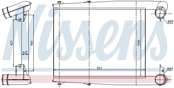Radiador de intercooler 97025 Nissens