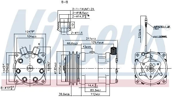 Compressor de aparelho de ar condicionado 89849 Nissens
