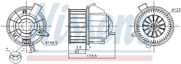 Motor de ventilador de forno (de aquecedor de salão) Opel CROSSLAND X