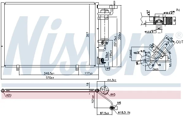Radiador de aparelho de ar condicionado Ford Ka UK, FK