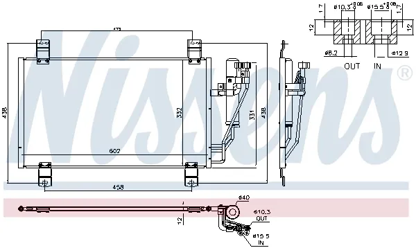 Radiador de aparelho de ar condicionado Mazda CX-3 DK