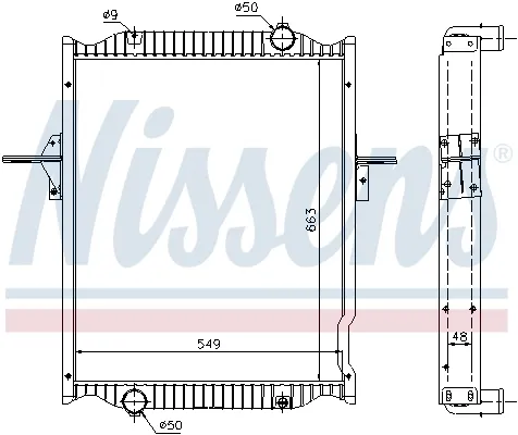 Radiador de esfriamento de motor 63781A Nissens