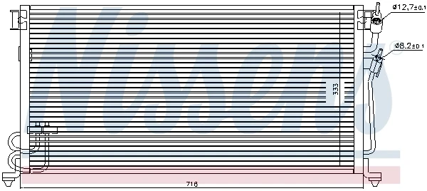Radiador de aparelho de ar condicionado 94492 Nissens