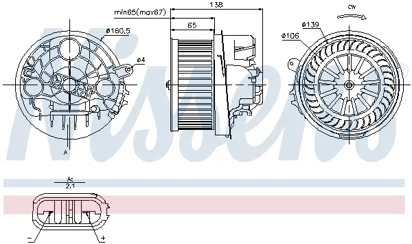 Motor de ventilador de forno (de aquecedor de salão) Peugeot 206 2A/C