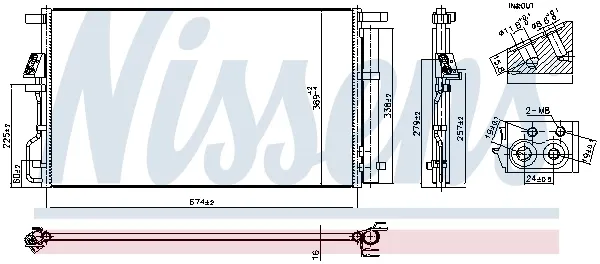 Radiador de aparelho de ar condicionado 940922 Nissens