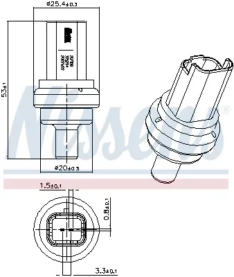 Sensor de temperatura do fluido de esfriamento MINI Cooper R56