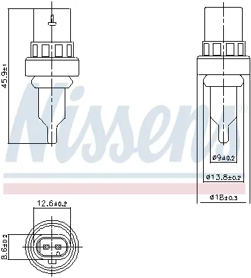 Sensor de temperatura do fluido de esfriamento KIA Sorento IV