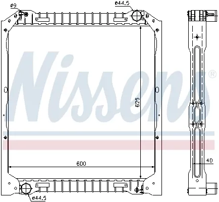 Radiador de esfriamento de motor 62349A Nissens