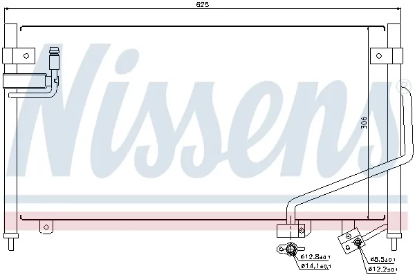 Radiador de aparelho de ar condicionado 94688 Nissens