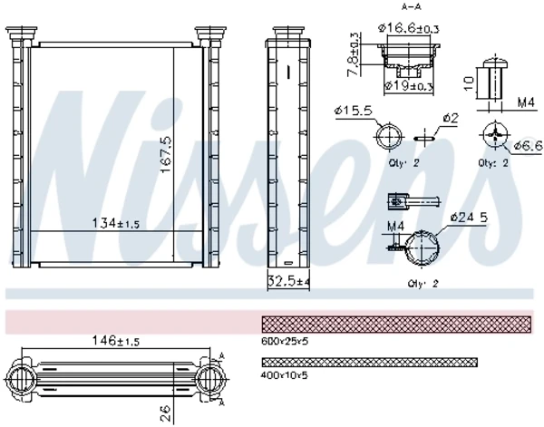 Radiador de forno (de aquecedor) para Renault Clio (B7)