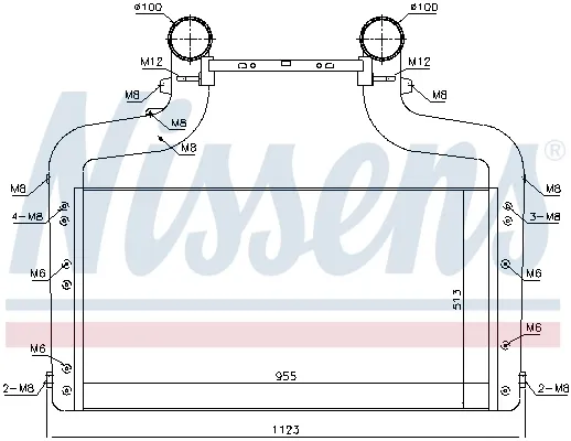 Radiador de intercooler 96083 Nissens