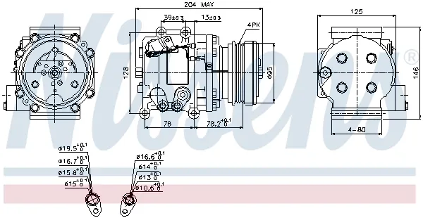 Compressor de aparelho de ar condicionado Mazda 323 BA