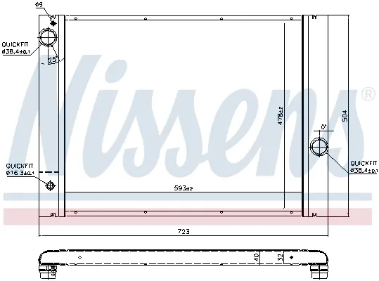 Radiador de esfriamento de motor 60763 Nissens