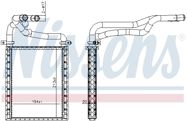 Radiador de forno (de aquecedor) para Toyota Avensis (T25)
