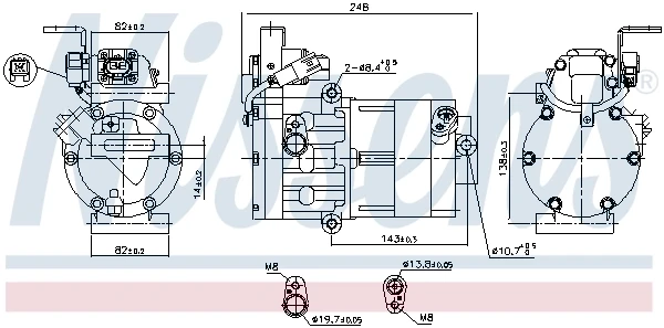 Compressor de aparelho de ar condicionado para Hyundai IONIQ (AE)