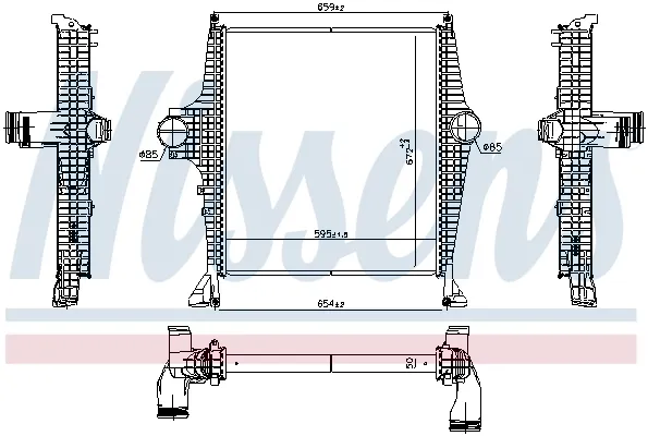 Radiador de intercooler Mercedes Benz Truck TRUCK ATEGO III