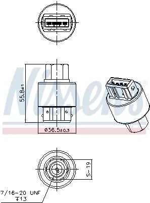 Sensor de pressão absoluta de aparelho de ar condicionado Peugeot 405 2 4B