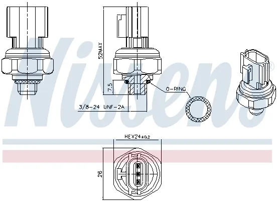 Sensor de pressão absoluta de aparelho de ar condicionado KIA Rio IV