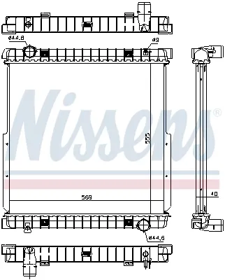 Radiador de esfriamento de motor 63333 Nissens