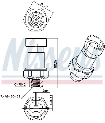 Sensor de pressão absoluta de aparelho de ar condicionado Renault Megane 1 KA0, KA1