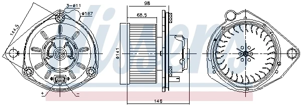 Motor de ventilador de forno (de aquecedor de salão) 87168 Nissens