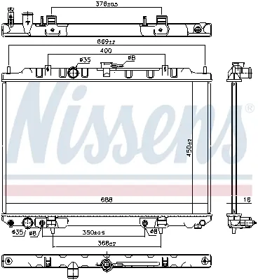 Radiador de esfriamento de motor 68799 Nissens