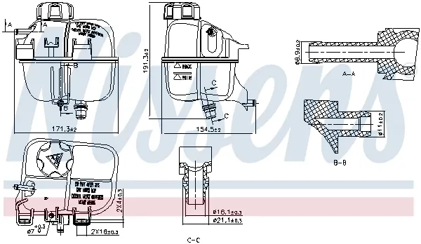 Tanque de expansão do sistema de esfriamento MINI Cooper R56