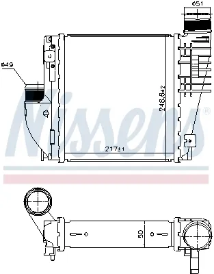Radiador de intercooler Citroen C3 2R, 2C