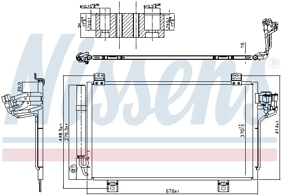 Radiador de aparelho de ar condicionado Mazda 3 BM, BN
