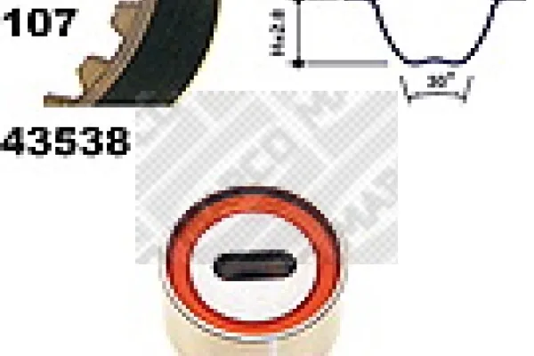 Correia do mecanismo de distribuição de gás, kit Mazda 323 3 BF