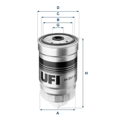 Filtro de combustível 2435100 UFI