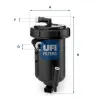 Caixa de filtro de combustível Peugeot Boxer 250