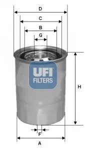 Filtro de combustível 2432700 UFI