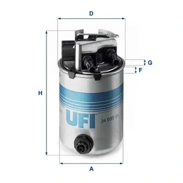 Filtro de combustível 2409501 UFI