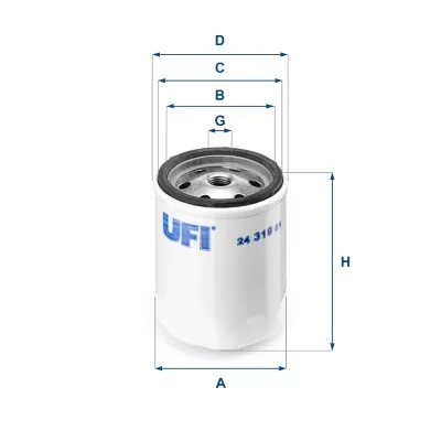 Filtro de combustível 2431901 UFI