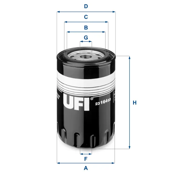 Filtro de óleo 2316403 UFI