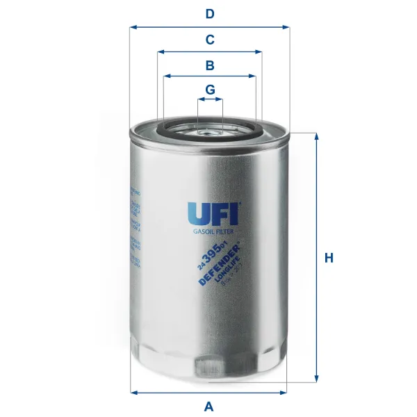 Filtro de combustível 2439501 UFI