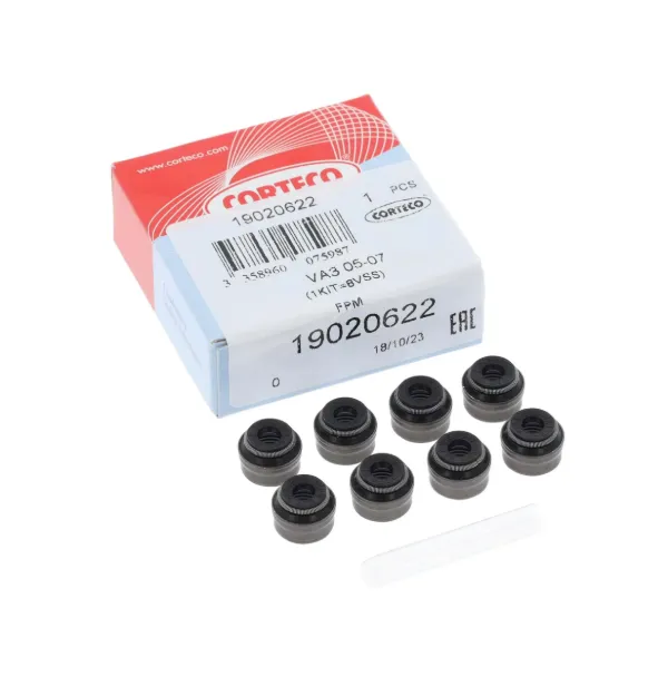Vedação de válvula (coletor de óleo), admissão/escape, kit para um motor 19020622 Corteco