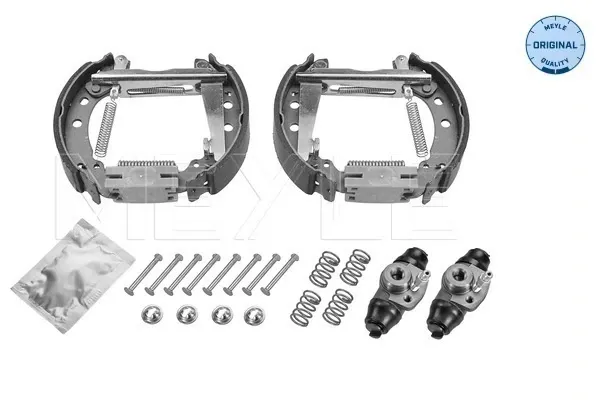 Sapatas do freio traseiras de tambor, montadas com cilindros, kit Volkswagen Jetta I