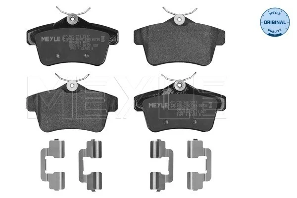 Sapatas do freio traseiras de disco para Citroen C4 (B7)